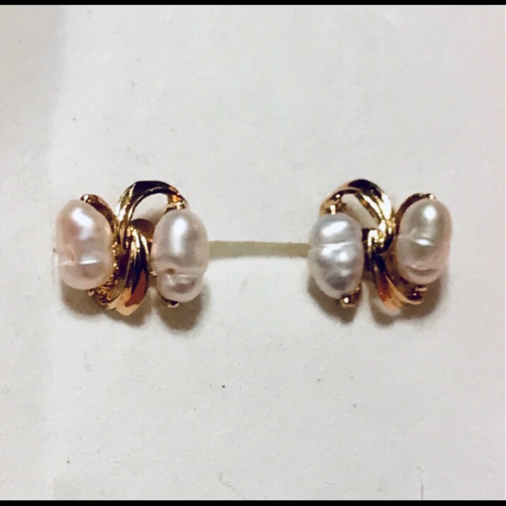 ❌❌❌SOLD❌❌❌VINTAGE SOLID 14KT GOLD FREASH WATER PEARL EARRINGS. FINAL PRICE. - Picture 9 of 12